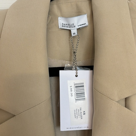 NWT WeWoreWhat Fall Blazer + Skirt Set in Desert Trouser Twill - Picture 3 of 8